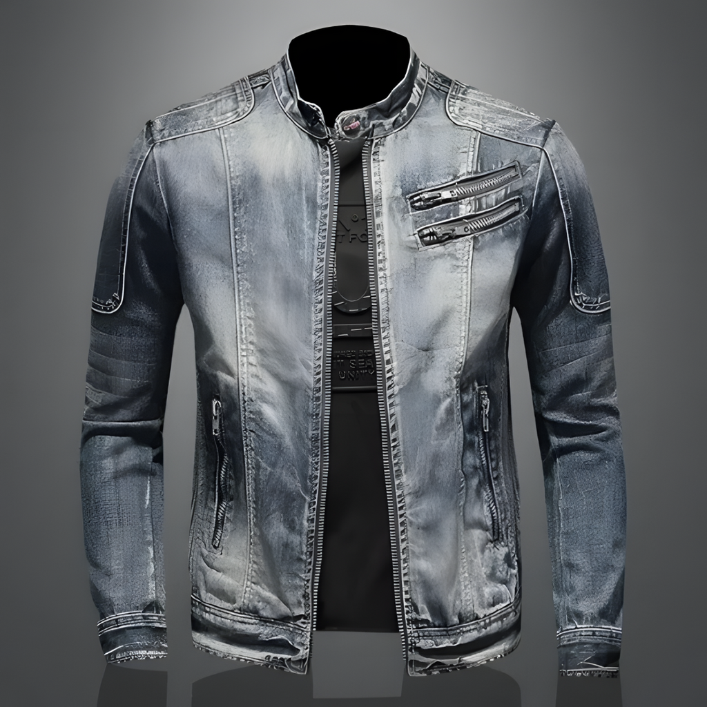 Axel | Stylische Bikerjacke mit Used-Look für Herren