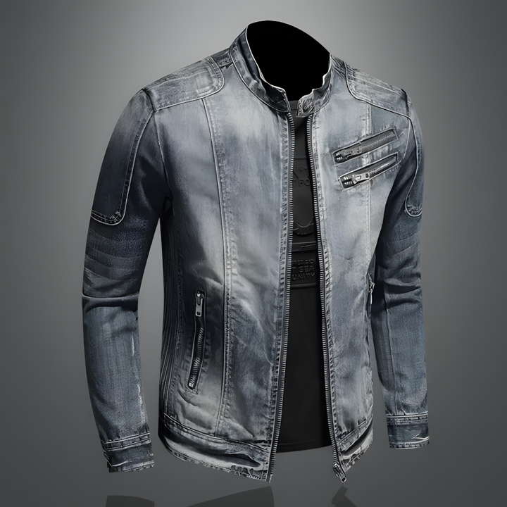 Axel | Stylische Bikerjacke mit Used-Look für Herren