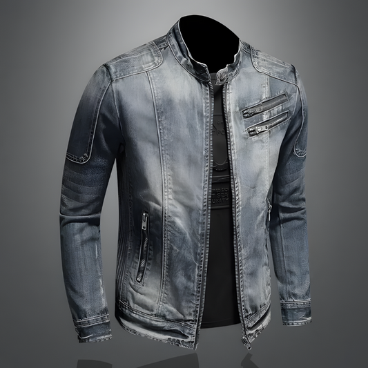 Axel | Stylische Bikerjacke mit Used-Look für Herren