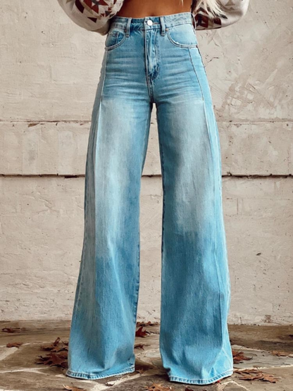 Ombra | Weit geschnittene jeans mit Waschung für Damen