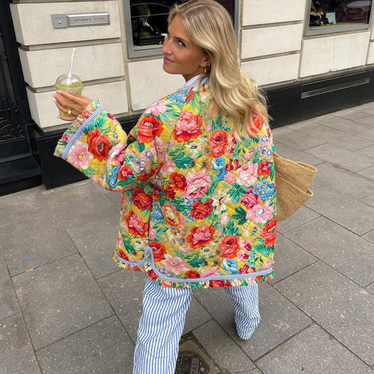 Mariette | Verspielte Blumenjacke mit lockerem Schnitt für Damen